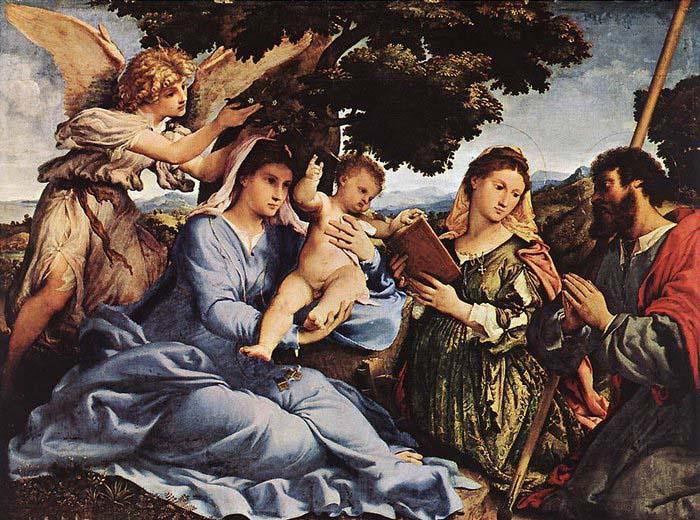 Lorenzo Lotto Madonna and Child with Saints and an Angel Germany oil painting art